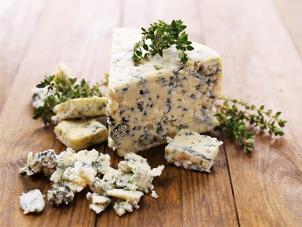 A piece of Roquefort